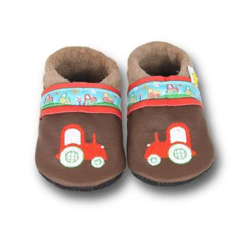 Lauflernschuhe rote Trecker mit Webband